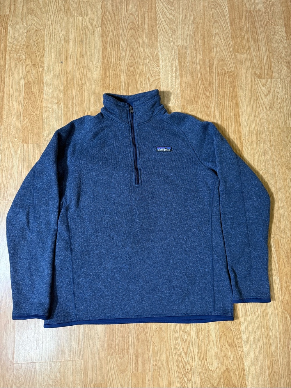 Patagonia Men's Zip-Up Fleece Pullover in Navy Blue - Size L